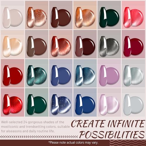ABAC Unlock&Unleash 24 Color Cat Eye Gel Nail Polish Set