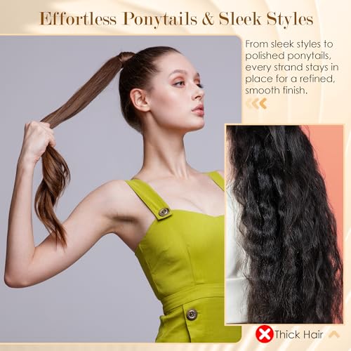 STYLEMATE Beech Wood Boar Bristle Slick Back Hair Brush for Fine & Thin Hair