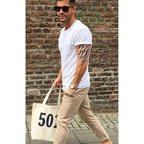 Ooopsiun Waterproof Temporary Tattoos for Men - 10 Sheets Punk Mechanical Arm Designs