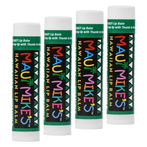 Maui Mike's Surfer's Mint Lip Balm - Moisturizing 4-Pack