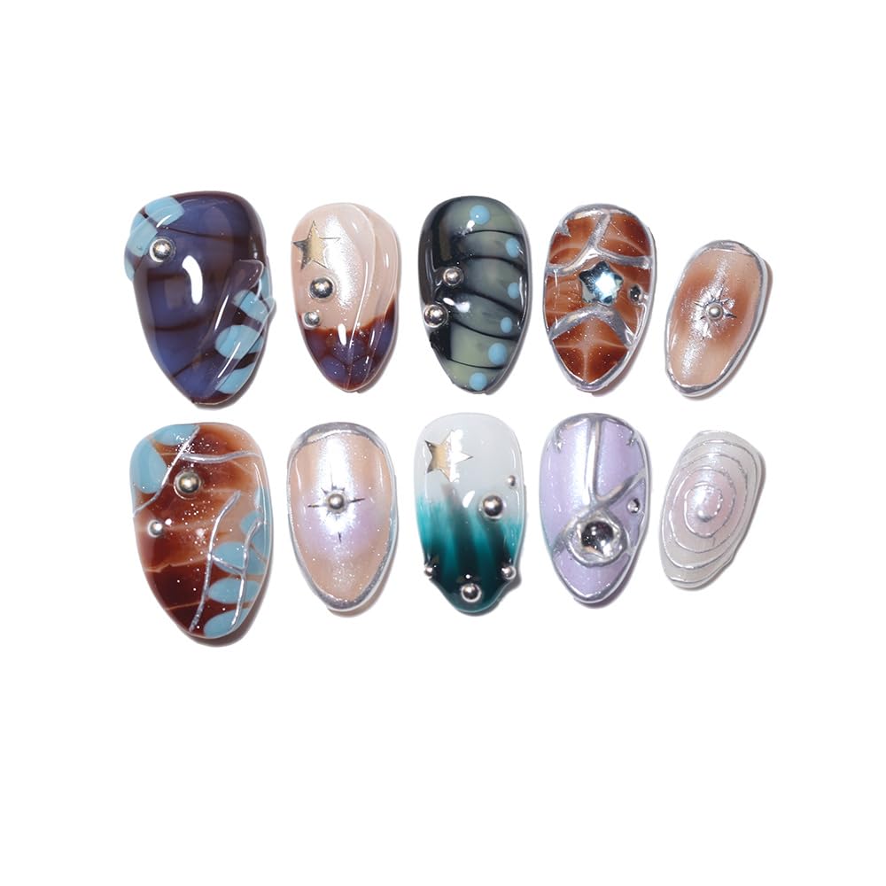 Handmade Press On Nails - Nude Pink Glitter French Tips | 10 Pcs Reusable & Easy to Apply