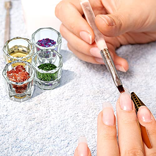 Cunhill 24-Piece Glass Dappen Dishes for Acrylic Nail Liquid and Powder