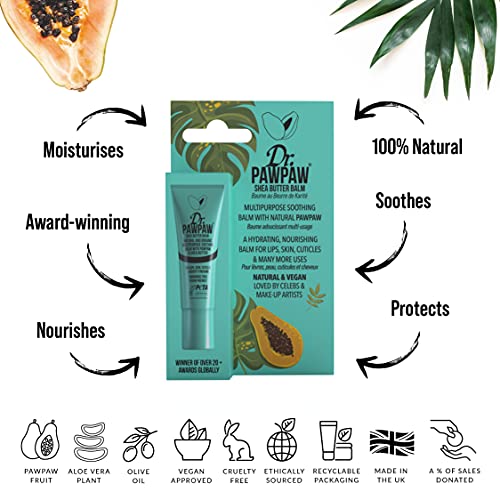 Dr. PawPaw Shea Butter Multipurpose Balm Set - Vegan Lip & Skin Moisturizer