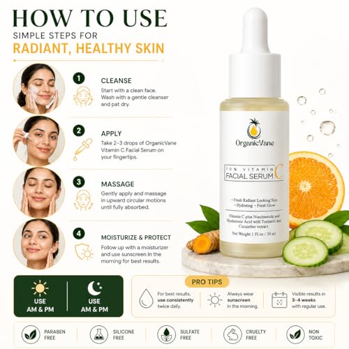Vitamin C serum for Face Brightening Anti Aging and Hydrating with