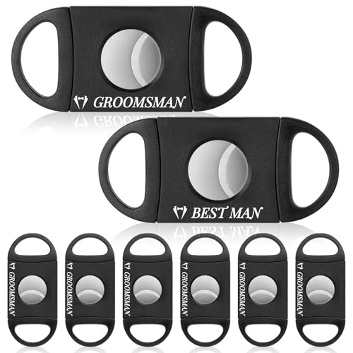 Booson 8-Piece Groomsmen Gift Set - Stainless Steel Cutters for Wedding Party