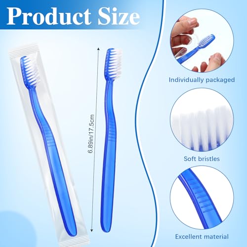 Ziliny 40-Pack Prepasted Disposable Toothbrushes, Individually Wrapped