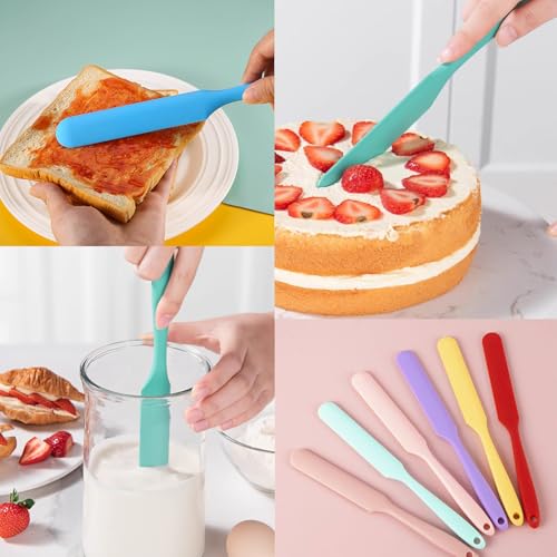 Silicone Measuring Cups Set with Spatulas - 3 Large Sizes