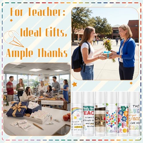 Loopeer 36 Pcs Teacher Lip Balms - You're The Balm Gifts