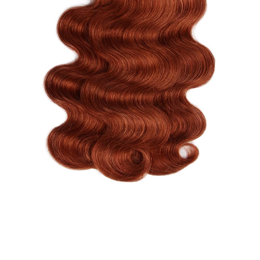 #33 Brown Bundles Human Hair Body Wave Bundles 18 20 22 Inch Light Brown Unprocessed Brazilian Virgin Hair 3 Bundles Deals Quick Weave Hair Extensions 50 Gram Per Bundle