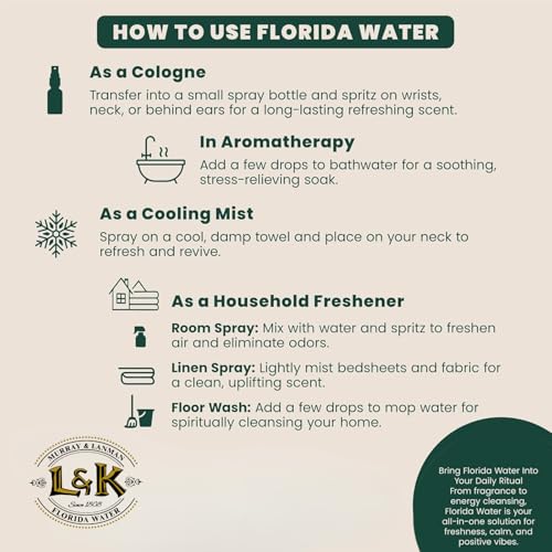 Florida Water, After Shave Cologne, Fresh, Clean Fragrance, 2-Pack of 7.5 Fl Oz, Bottles. | Fragrance