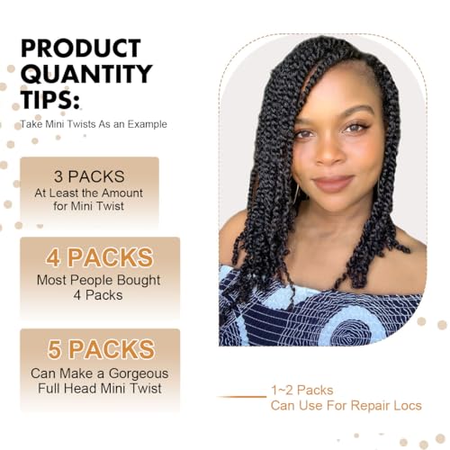 Vecago 18 Inch Afro Kinky Bulk Human Hair - Medium Brown 4C Curly Bundles for Twist & Locs
