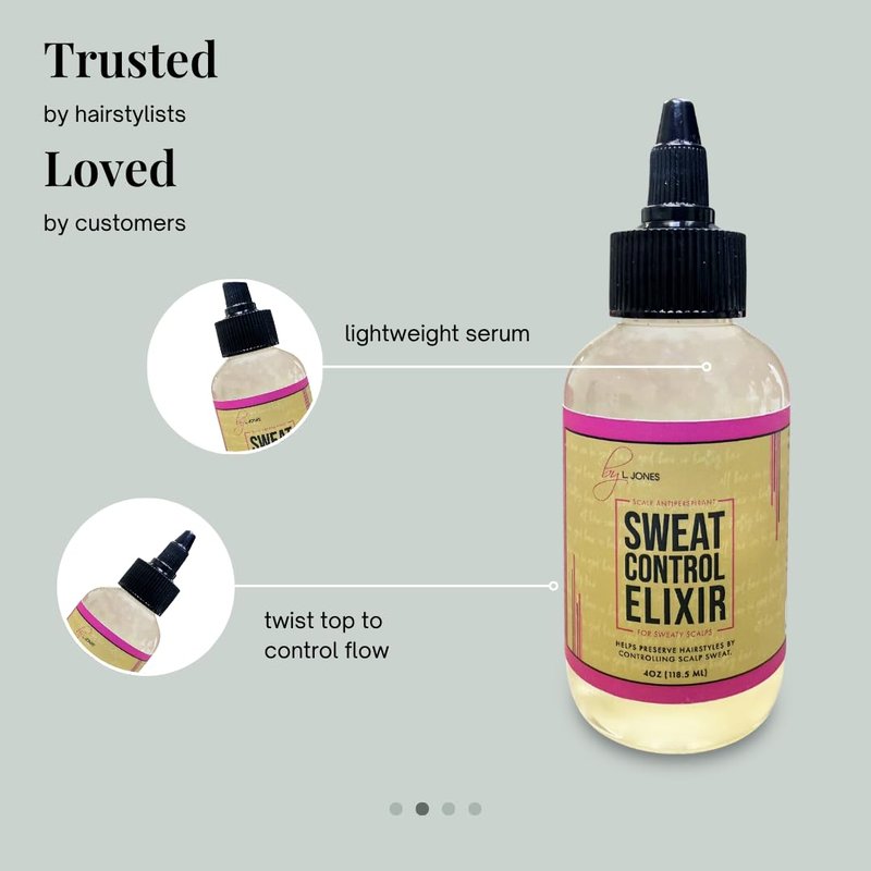 Regular Strength Sweat Control Elixir - Scalp Antiperspirant Serum for Silk Presses, Braids & Locs | Non-Greasy Formula