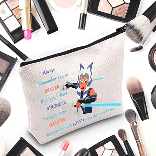 Always Ahsoka Movie Makeup Bag - You Are Braver, Stronger, Smarter Pouch for Women