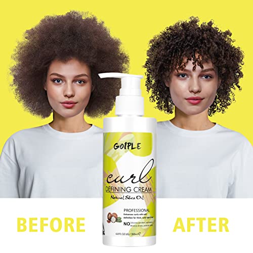 WOZUTUNT Curl Defining Cream - 2pc Curling Perfection with Anti-Frizz & 9-Row Brush