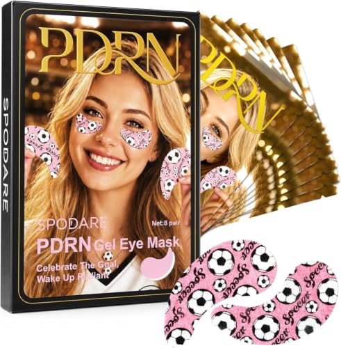 SPODARE Pink Collagen Eye Masks for Dark Circles & Puffiness - 8 Pairs