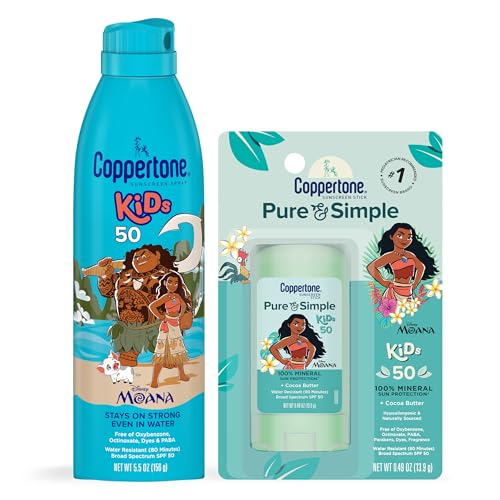 Coppertone Kids Sunscreen Set - SPF 50 Spray & Stick, 2 Pack