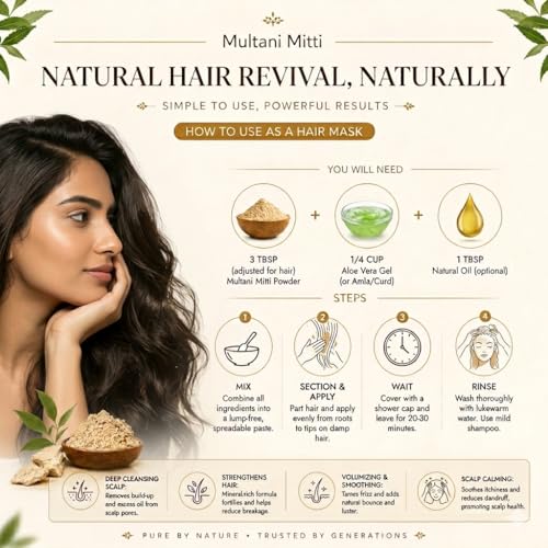 Multani Mitti Powder - Finely Milled Fuller’s Earth for Face Masks