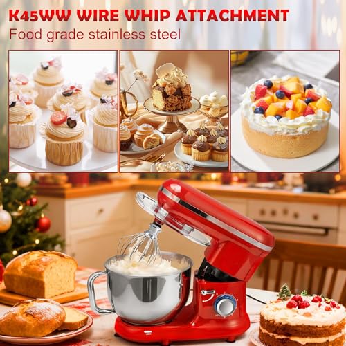 Stainless Steel Whisk Attachment for KitchenAid Mixer 4.5-5 Qt