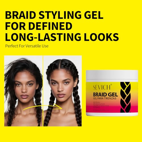 Biotin Braid Gel Extreme Hold - SEVICH Hair Styling Gel for Braids & Edges 3.5oz