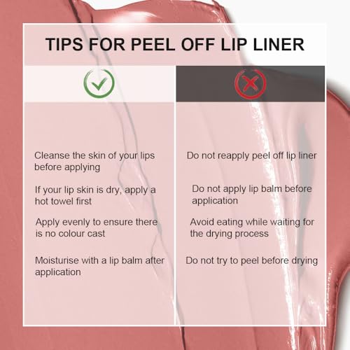 KIMIEYE Peel Off Lip Liner Stain Kit - Long Lasting Brown Tint