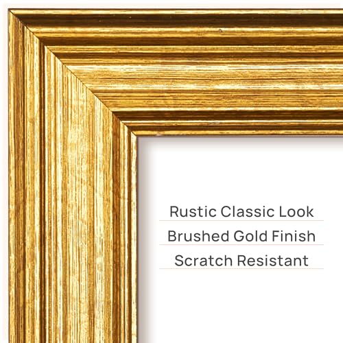 Upsimples 10x10 Vintage Picture Frame in Gold - Dual Size Display