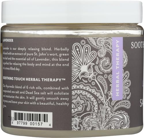 Soothing Touch Lavender Herbal Salt Scrub - 20 oz Exfoliating & Moisturizing