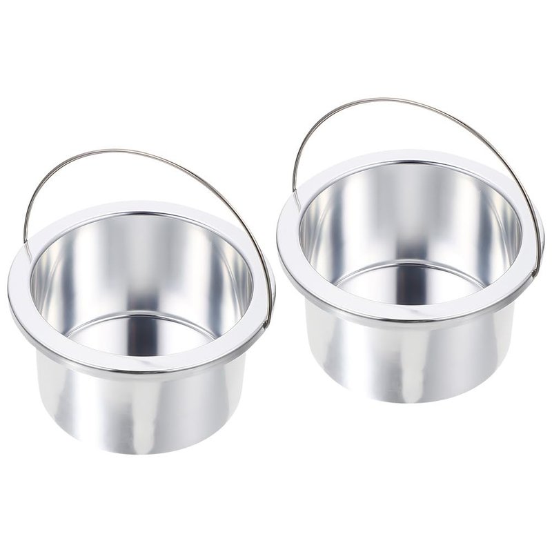 ARTIBETTER 2pcs Aluminum Wax Pot Candle Making Pot Hair Removal Wax Melting Container