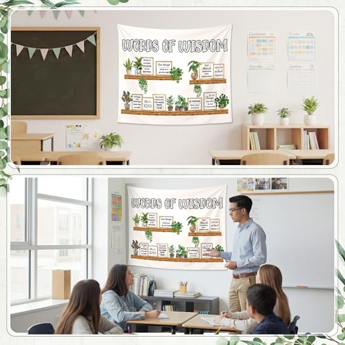 Tiamon Motivational Classroom Tapestry 5x4 ft - Inspirational Wall Decor