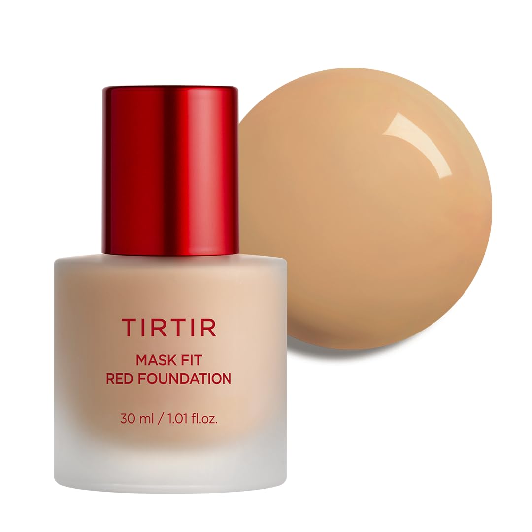 TIRTIR Mask Fit Red Foundation - Long Lasting Flawless Coverage, Hydrating & Pore-Blurring | #21N Ivory, 1.01 Fl Oz