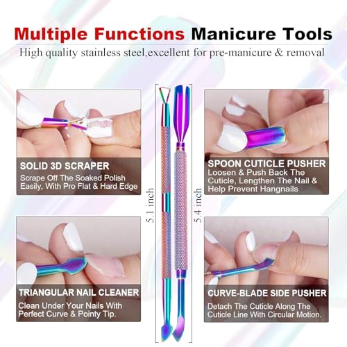 LOUINSTIC Gel Polish Remover Kit with Cuticle Oil & Tools