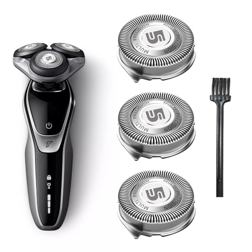 Innobeaut 3-Pack SH50 Replacement Blades for Philips Norelco Series 5000 Shavers (Without Blade Retaining Rings)
