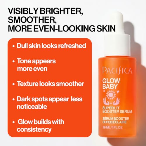 Pacifica Glow Baby Vitamin C Serum with Glycolic Acid - Brightening Booster for All Skin Types