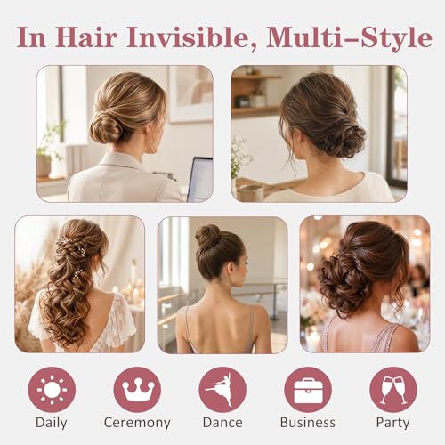 Wenobby Heavy Duty U Shaped Hair Pins - 100 Pack Brown 2.8"