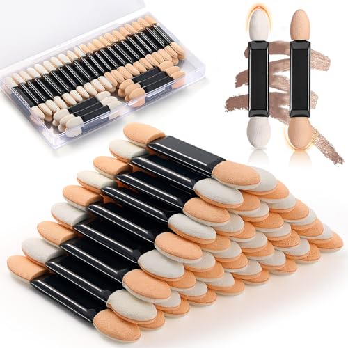MORGLES 50Pcs Double Head Eyeshadow Applicators – Versatile Makeup Brushes