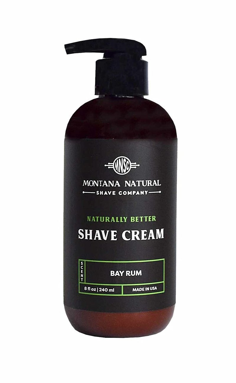 MNSC Bay Rum Naturally Better Pump Shave Cream - Smooth, Hypoallergenic, All-Natural, & Handcrafted in USA