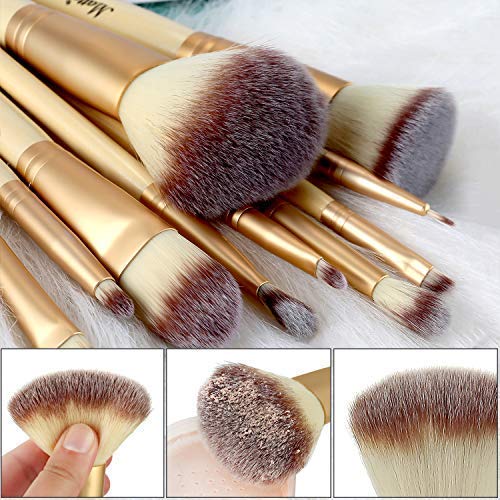 Matto 10-Piece Makeup Brush Set with Holder for Face & Eye Makeup