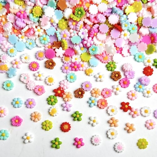 300PCS 3D Floral Nail Charms - Colorful Flower Rhinestones for Nail Art