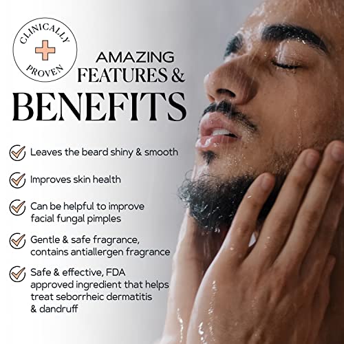 KAMEDIS Beard Wash Shampoo for Men - Dandruff Relief & Itch Control