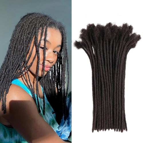 Orientdreads 100% Human Hair Dreadlock Extensions - 4in Natural Black