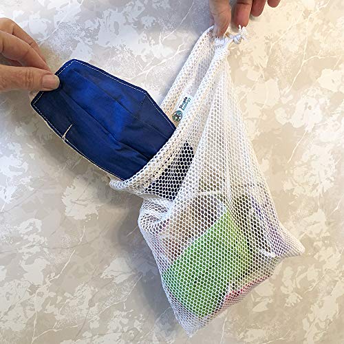 Organic Cotton Mesh Laundry Bag 2-Pack - X-Small, GOTS Certified
