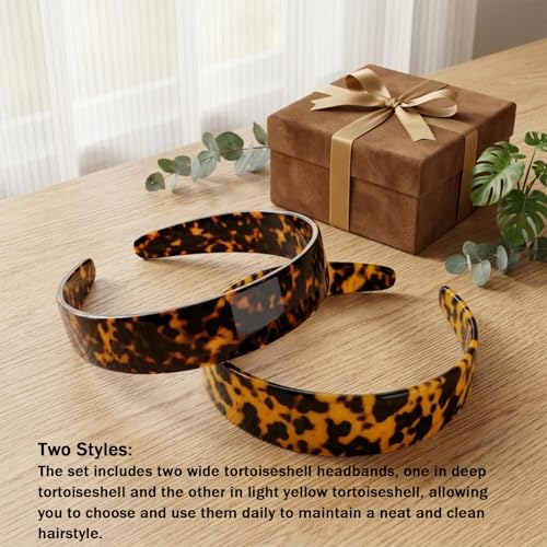 Thick Tortoise Shell Headband for Women | No-Slip, Comfortable Fit