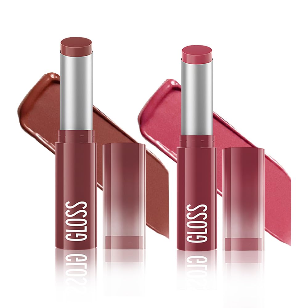 Brown Honey Lipstick | Tinted Moisturizing Lip Balm for Dry Lips - Vegan Hydrating Gloss, Sheer Lightweight Makeup, 1Pc