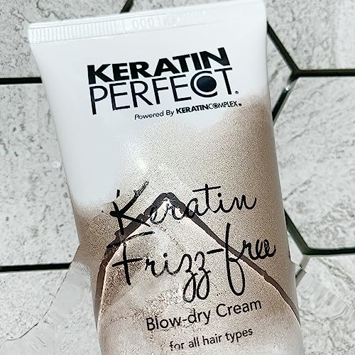 Keratin Perfect KP Frizz-Free Blow-Dry Cream - Anti-Frizz Hair Treatment 2.5oz