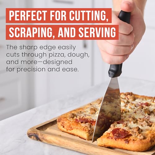Chef Pomodoro 4-Inch Stainless Steel Bench Scraper & Dough Cutter