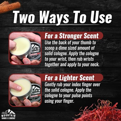 Citrus & Spice Solid Cologne for Men - 2 oz Beeswax Balm