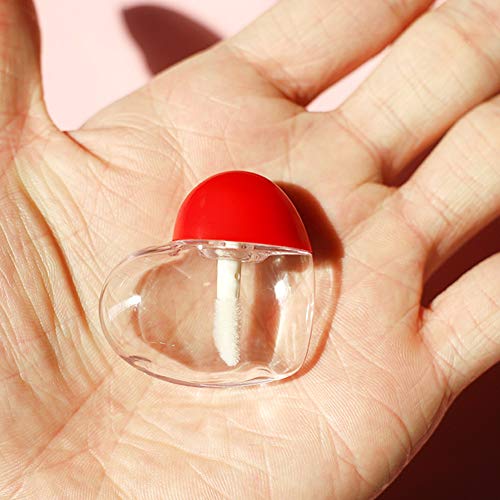 Heart-Shaped Lip Gloss Containers 5ml Refillable DIY Makeup Bottles - Set of 5