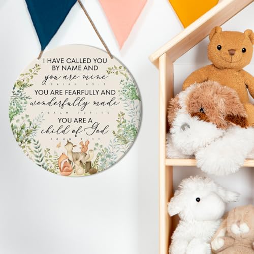 Christian Nursery Wall Decor - Rustic Baby Room Sign