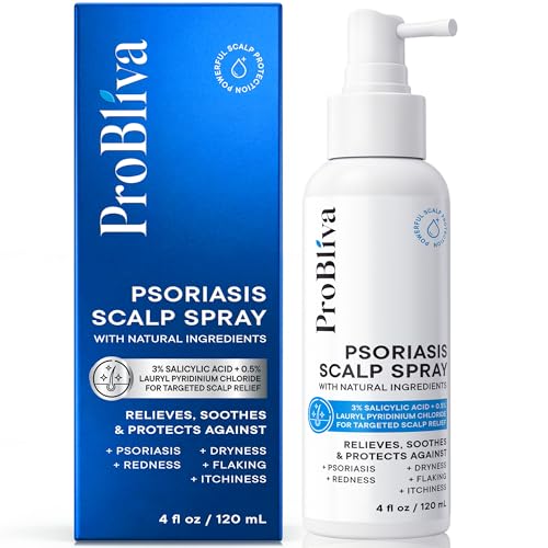 ProBliva Psoriasis Scalp Spray ? Scalp Treatment for Psoriasis, Dandruff & Seborrheic Dermatitis ? On-Demand Itch Relief ? Helps Reduce Flaking & Dryness ? Lightweight & Non-Greasy (4 fl oz)