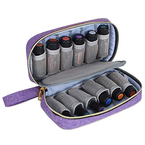 LUXJA Essential Oil Case - Holds 12 Bottles, Purple