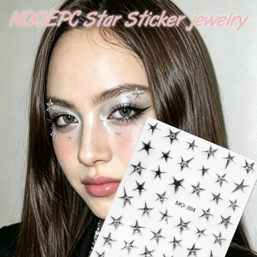 Self-Adhesive Face Gems & Star Stickers for Festivals